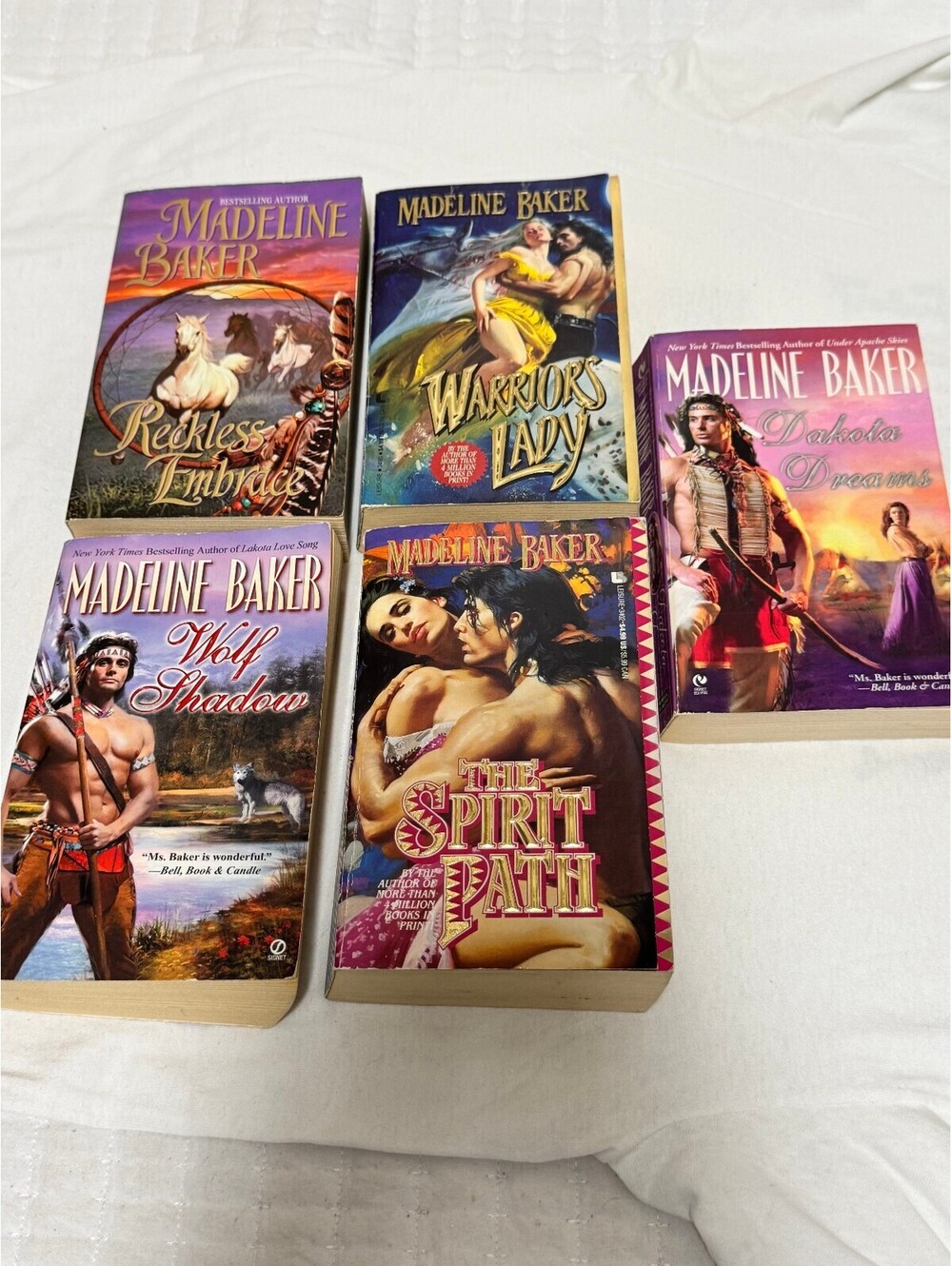 Madeline Baker Historical Romance Paperback Book Lot Set of 5 Vintage 1990s-2000